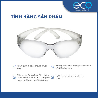 Kính bảo hộ cao cấp Bolle BL30 kính trắng chống bụi, chống tia uv, mắt kiếng bảo vệ mắt đi đường