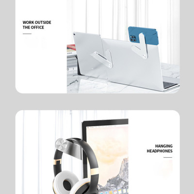 Giá kệ đỡ điện thoại từ tính gắn laptop điều chỉnh nhiều góc độ hợp kim nhôm siêu mỏng gọn nhẹ K9 - Hàng chính hãng