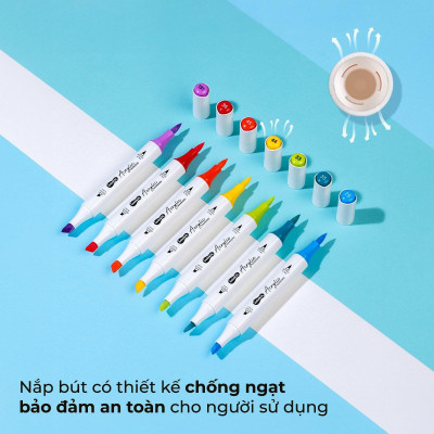 Hộp 24 Bút Lông Màu Acrylic Markers 2 Đầu - Colokit ACM-C002