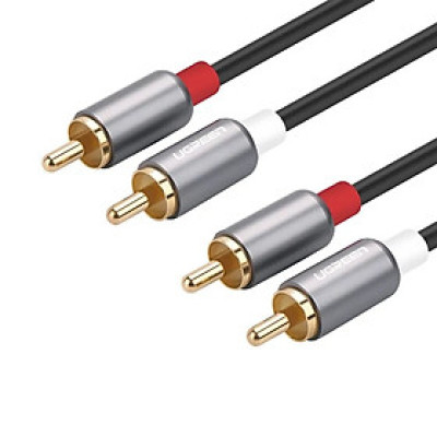 Cáp âm thanh 4 đầu hoa sen RCA 1.5M màu đen Ugreen 146OL30804AV Hàng chính hãng