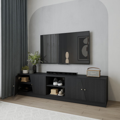 HAPPY FURNITURE , Kệ TV 4 cửa mở - DALEY , KTV_102 , 200cm x 45cm x 50cm DxRxC
