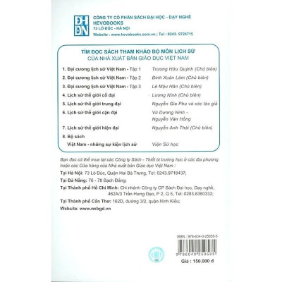 Sách - Lịch Sử Thế Giới Cận Đại  - NXB Giáo Dục - HV