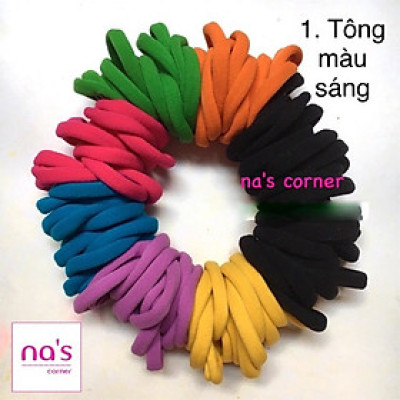 Thun cột tóc trơn đủ màu 100 sợi lớn loại mịn dày chắc