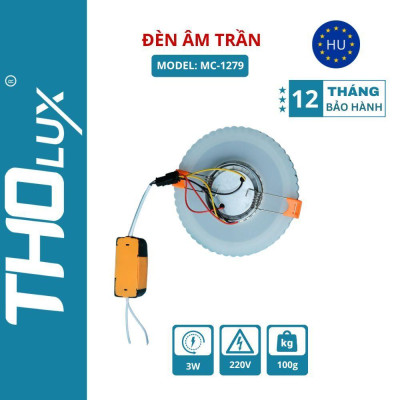 Đèn âm trần MC-1279 Tholux 3W