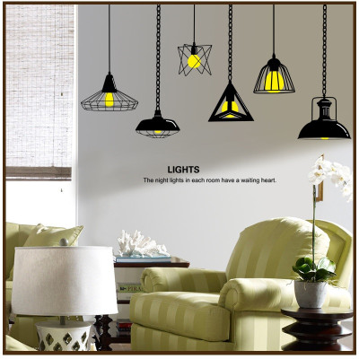 Decal dán tường Đèn treo số 7 AmyShop DKN097 (88 x 200 cm)