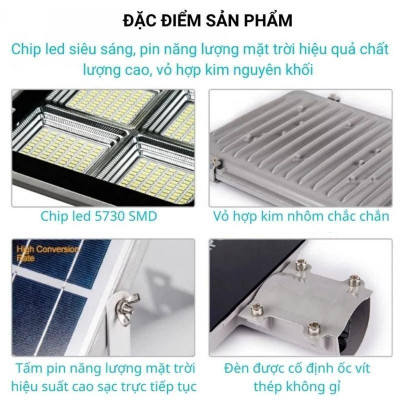 Đèn đường năng lượng mặt trời 200W Đèn đường năng lượng mặt trời với điều khiển từ xa Đèn an toàn chống nước IP67