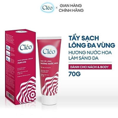 Kem tẩy lông Cléo đa vùng Hương Nước Hoa - sạch lông trẻ hóa da, an toàn-không đau-hiệu quả-nhanh trong 5 phút 50G
