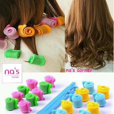 18 lô sên uốn xoăn cuốn cụp đuôi tóc không dùng nhiệt