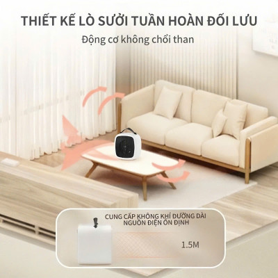 Máy sưởi mini công suất 500-1000W, quạt sưởi mini để bàn Q124, thiết kế nhỏ gọn, làm nóng tức thì, hàng chính hãng, bảo hành 12 tháng
