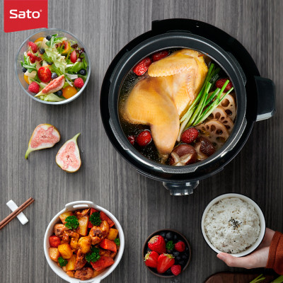 Nồi áp suất đa năng SATO 5AS064.N 5.0L - Nồi áp suất đa chức năng : nấu cơm, nấu cháo, hầm gân, ninh, súp, hấp, giữ ấm ... Dung tích : 5.0 lít phù hợp gia đình 4 - 6 người - Miễn phí vận chuyển toàn quốc - Hàng chính hãng