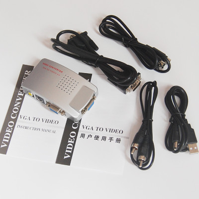 SOAIY Bộ chuyển đổi tín hiệu từ VGA sang SVIDEO - AV - Hàng Nhập Khẩu