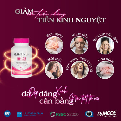 Viên uống da đẹp dáng xinh cân bằng nội tiết tố nữ EROS DAMODE lọ 60 viên