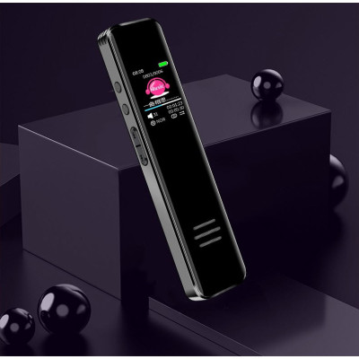 ROGTZ - Máy ghi âm kỹ thuật số AZONE T68, 8GB, Pin sạc, Thiết kế hiện đại, Chất liệu cao cấp, Loại bỏ tạp âm, Dung lượng pin cao, Nhiều tính năng thông minh, Nghe nhạc MP3, Lặp lại, Phát ngẫu nhiên, Hẹn giờ tự động, Bộ nhớ trong 8GB, Hàng Chính Hãng