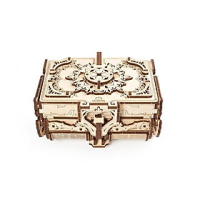 Mô Hình Gỗ Cơ Khí -  Ugears Antique box - Hộp nữ trang, Chính hãng Ugears, nhập khẩu nguyên bộ EU, mô hình lắp ráp 3D, Đồ chơi trí tuệ DYI
