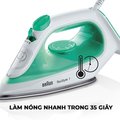 Bàn ủi hơi nước Braun SI1040GR - Hàng chính hãng