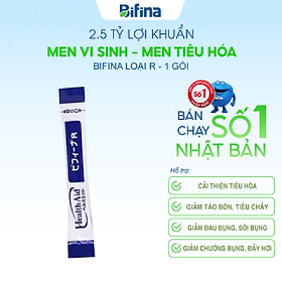 Bifina Nhật Bản loại R - Bổ sung lợi khuẩn hỗ trợ tiêu hoá khoẻ - Lẻ 1 Gói (không có hộp)