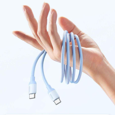 Ugreen UG15281US563TK 60W 2M hỗ trợ QC4.0 3A Cáp sạc nhanh - truyền dữ liệu 2 đầu USB-C c-c dây nhựa Màu Xanh - HÀNG CHÍNH HÃNG