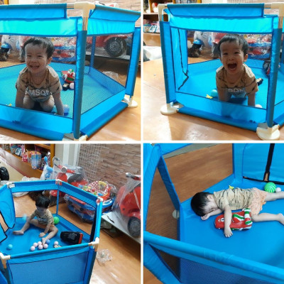 Nhà Banh Cho Bé - Quây Bóng Lục Giác Khung Inox Chắc Chắn - Hàng Loại 1 - Chính Hãng MINIIN + Tặng Kèm 100 Bóng Nhựa