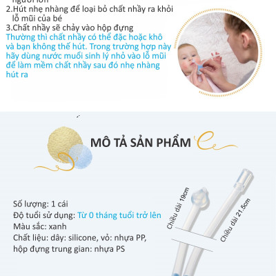 HÚT MŨI DÂY CHO BÉ SƠ SINH BẰNG SILICONE MỀM KUKU - KU5342
