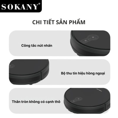 Robot quét nhà hút bụi thông minh SOKANY SK-13016, máy hút bụi đa chức năng, sạc tự động - HÀNG CHÍNH HÃNG