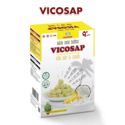Combo 3 Bánh dinh dưỡng VICOSAP làm từ dừa sáp không chiên qua dầu ăn vặt healthy cho bé