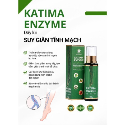 Xịt giãn tĩnh mạch Katima Enzyme - Đẩy lùi suy giãn tĩnh mạch - hộp 100ml