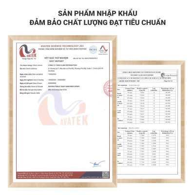 Xịt khử khuẩn bệ ngồi bồn cầu Su Star hương hoa hồng và vani loại bỏ 99.999% vi khuẩn trong 10s 50ml