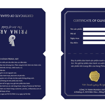 Tranh Vàng 24K PRIMA ART - Hình Heo Chăm Chỉ - Kích Thước 18 x 20 cm - CGS-0411-15