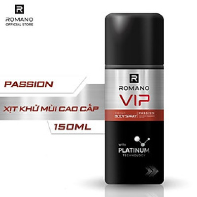 Xịt Khử Mùi Vip Romano 150Ml