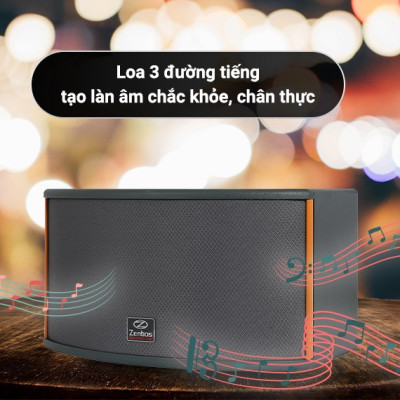 Loa Karaoke gia đình Zenbos CR5 300W/Loa Bass 20 cm, 3 đường tiếng(Hàng Chính Hãng)