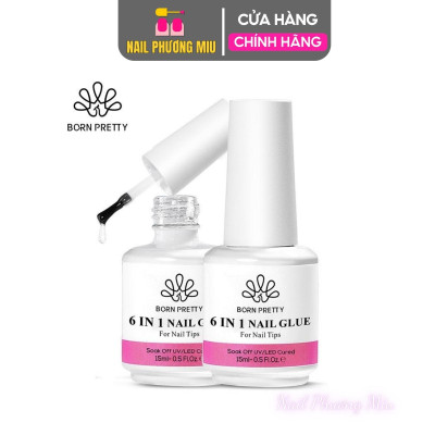 [Cao Cấp] Sơn Gel 6 Trong 1 Born Pretty Chai 15ml Gel Dán Nối Dài Móng Tay, Base 6in1 Liên Kết, Top Loang Màu Sơn Gel Nối Móng Tay Nữ Women