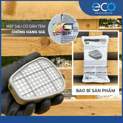Phin lọc than hoạt tính 3M 6006 lọc hơi hữu cơ, Amoniac, Methilamin, Formaldehit và HF dùng cho mặt nạ phòng độc 3M