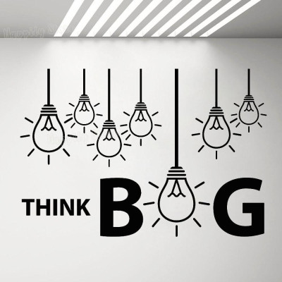 Decal Dán Tường "THINK BIG" Trang Trí Văn Phòng, Góc Làm Việc ... Sáng Tạo - Decal Cao Cấp AmyShop