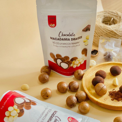 Socola Macca Tiramisu - Túi 50g - SHE Chocolate - Tốt cho sức khỏe - Quà tặng người thân, dịp lễ, thích hợp ăn vặt