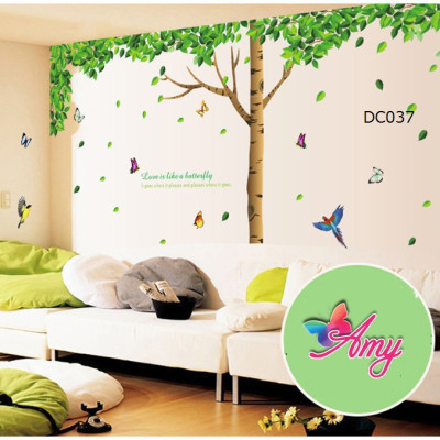 Decal dán tường Cây xanh bóng mát AmyShop DCX008 (225 x 300 cm)