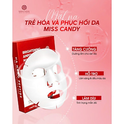 [MISS CANDY] Mặt Nạ Trẻ Hóa & Phục Hồi Da BRIGHTENING AMPOULE MASK Miss Candy (Hộp 5 Miếng x 25g)