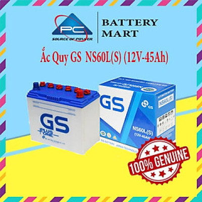 Bình Ắc Quy Nước 12V-45Ah, Ắc Quy Ô Tô GS NS60L/LS