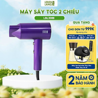 Máy sấy tóc Lebenlang LBL3088 công suất 2000W, sấy 2 chiều nóng lạnh, chống xơ rối tóc bằng công nghệ ion - hàng chính hãng