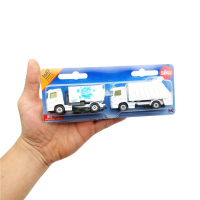 Đồ Chơi Mô Hình Xe Vệ Sinh Đường Và Xe Đổ Rác - Siku 1687