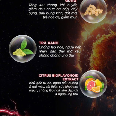 DMAXX thức uống bổ sung vitamin năng lượng không đường DAMODE 42 gói màu đỏ mỗi gói 2,2gr