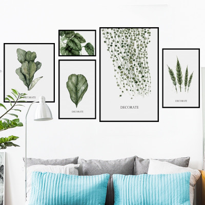 Sticker Giấy Dán Tường Decal Dán tường Tranh Dán Tường Trang Trí Tường Mẫu Khung Tranh Hoa Lá ZH83