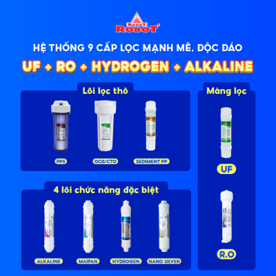 Máy Lọc Nước ROBOT Nóng Nguội Spring Pro 9GH-UR Sử Dụng Công Nghệ R.O + U.F - Hàng Chính Hãng