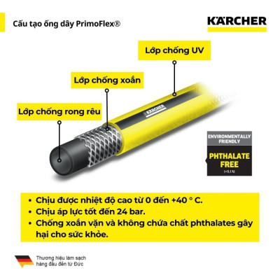 Ống dây cấp nước 25 mét Karcher với đường kính 15 mm (5/8