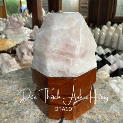 Đèn Thạch Anh Hồng NHASAN DTA10 Chìa Khóa Cho Sự Chữa Lành Tâm Hồn - 3.1kg (KT: 20 x 13.5 (cm))