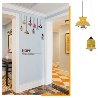 Decal dán tường Đèn treo 6 AmyShop DKN080 ( 93 x 155 cm )