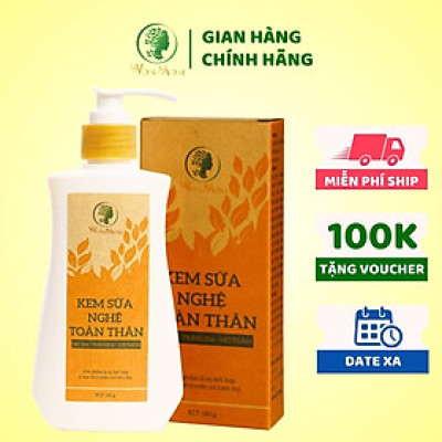 Kem sữa nghệ toàn thân dưỡng trắng da body, đánh bay thâm rạn hiệu quả Wonmom 180g