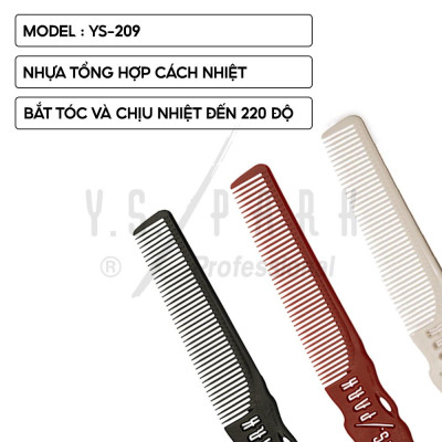 Lược kê tông cắt tóc chịu nhiệt YS PARK baber cao cấp nhập khẩu Nhật Bản chính hãng YS209