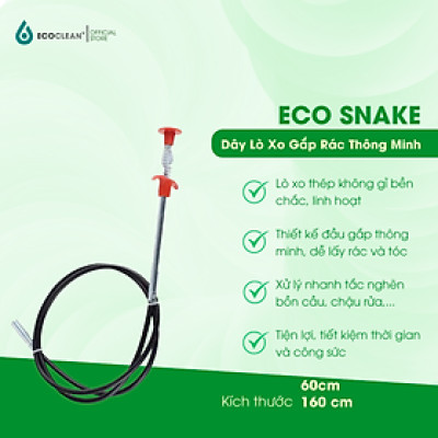 Dụng Cụ Thông Tắc Đường Ống Thép Không Gỉ - Eco Magic Snake 60cm và 160cm