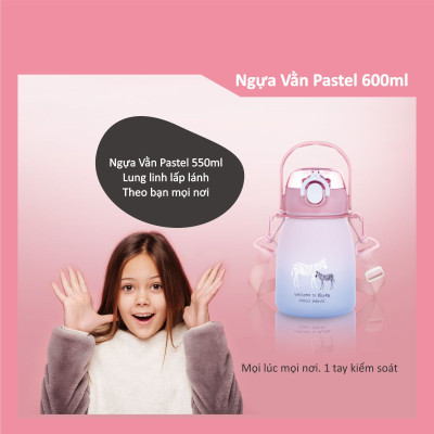 Bình nước cho bé 2 tuổi KU.KU Duckbill nhựa Tritan cao cấp 600ml ku5621