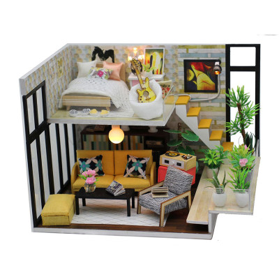 Nhà búp bê Ngôi nhà thu nhỏ lắp ghép Cathy House